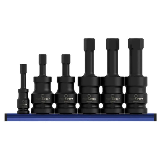 SBV TOOLS 6 pcs Hex Impact Torsion Bit Socket Set