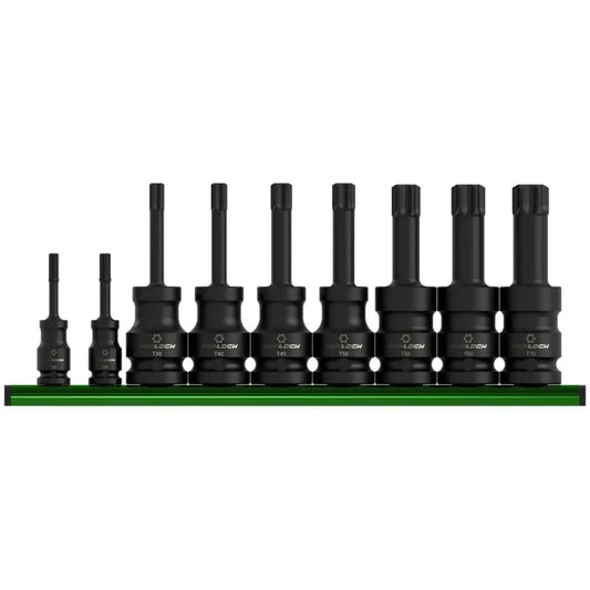 SBV TOOLS 9 pcs Star Impact Torsion Bit Socket Set